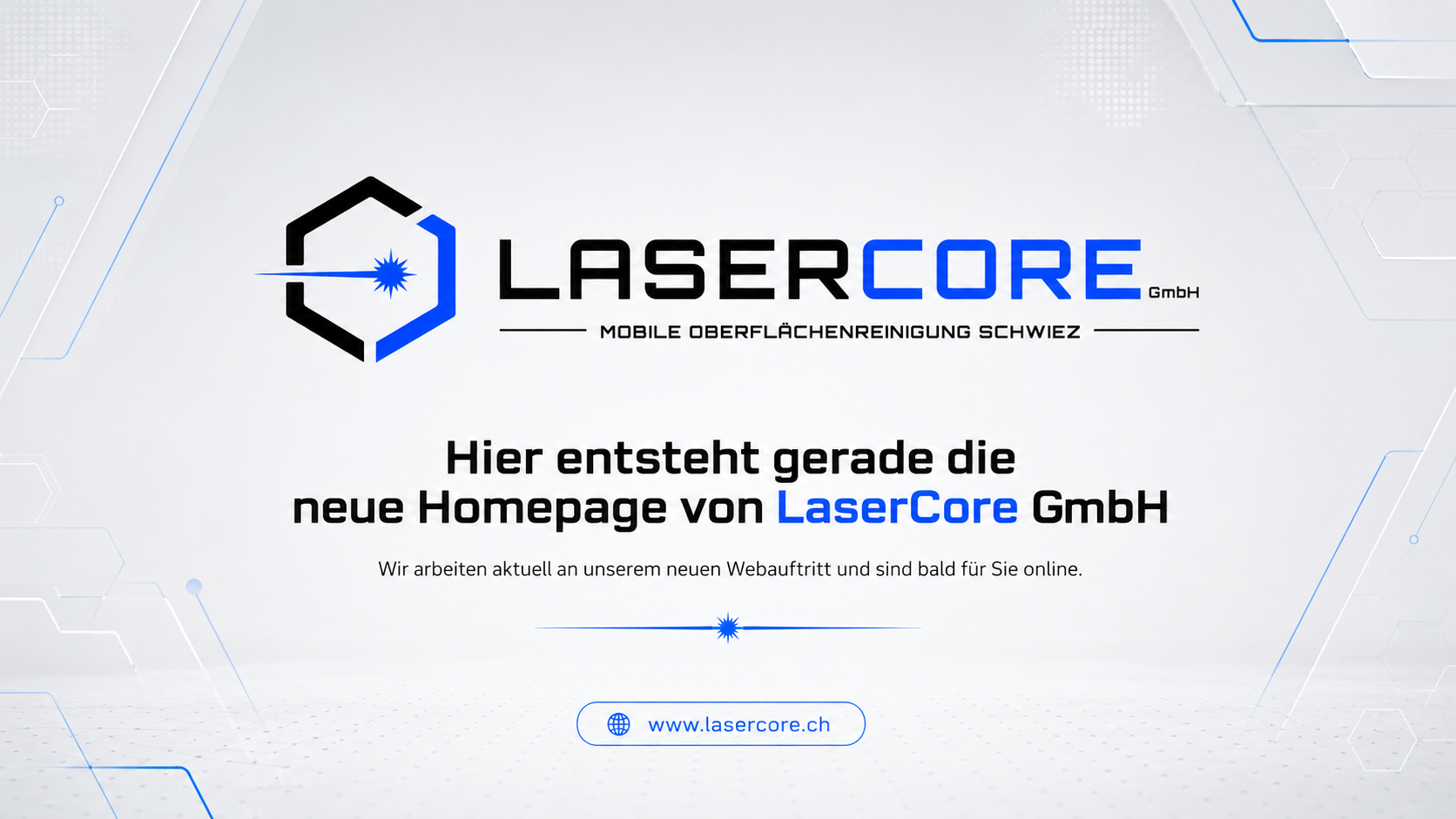 LaserCore GmbH - Hier entsteht gerade die neue Homepage